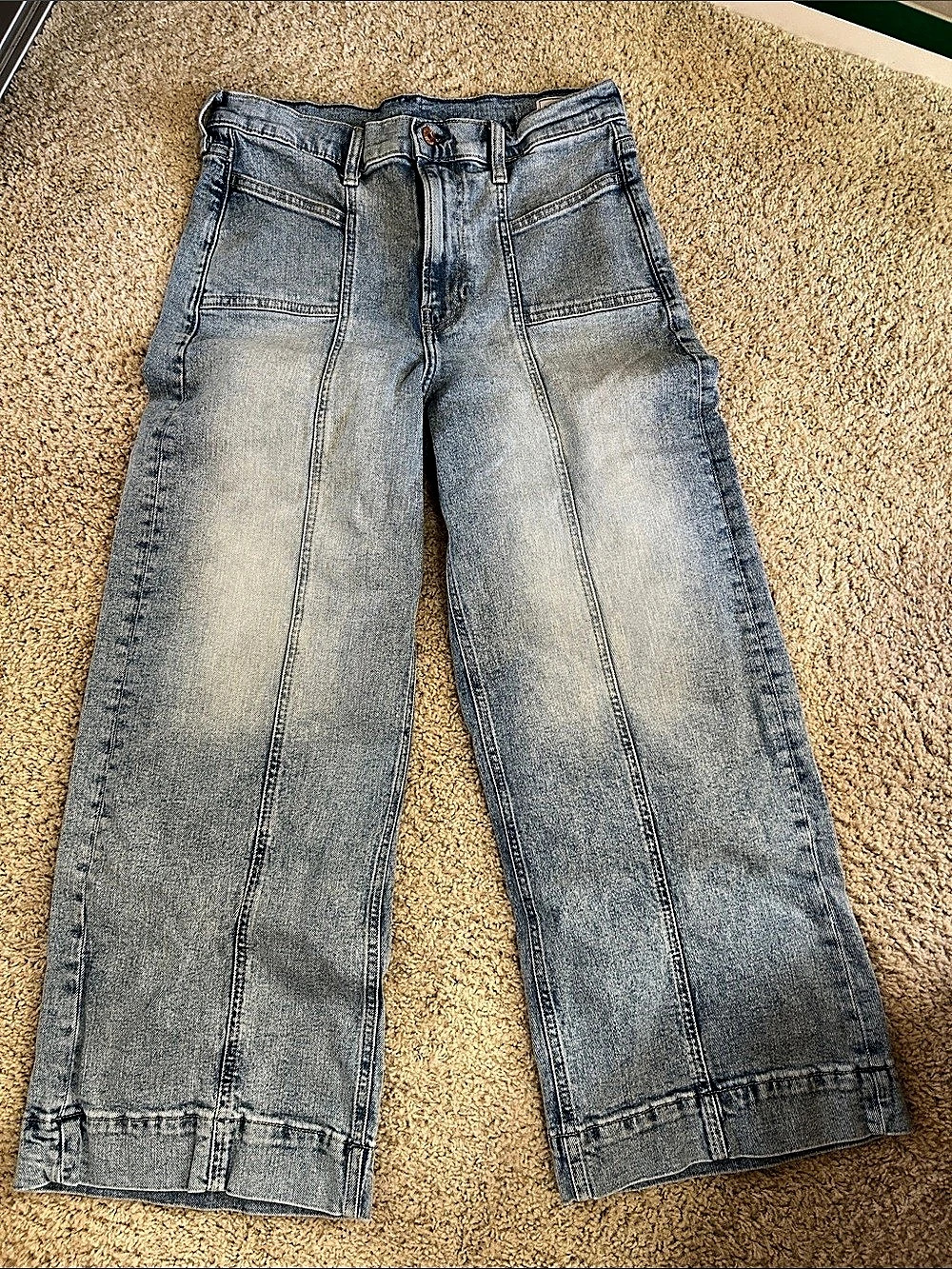 Gap High Rise Wide Leg Wide Leg Jeans in Blue Waist 10